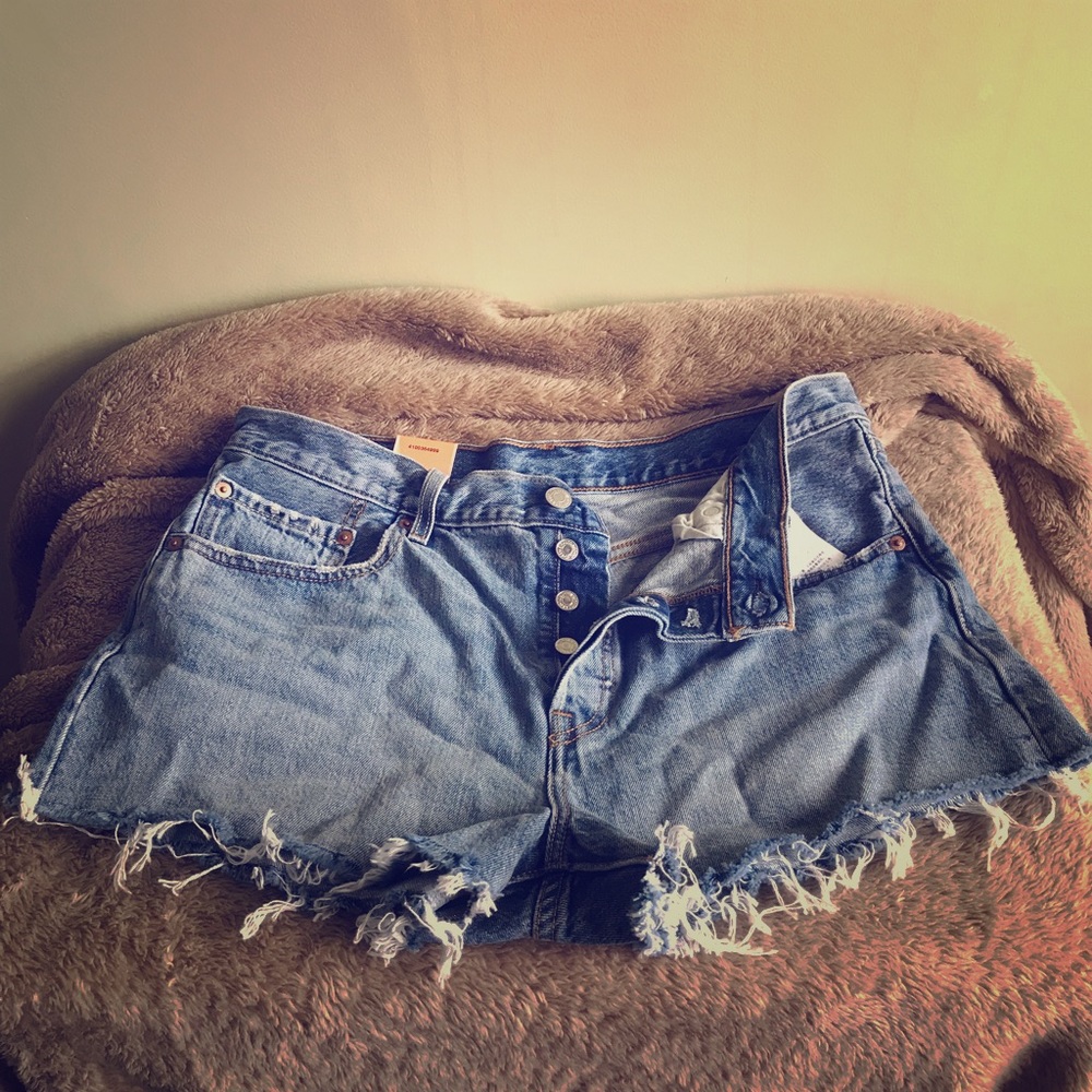 Levi Distressed Denim Shorts